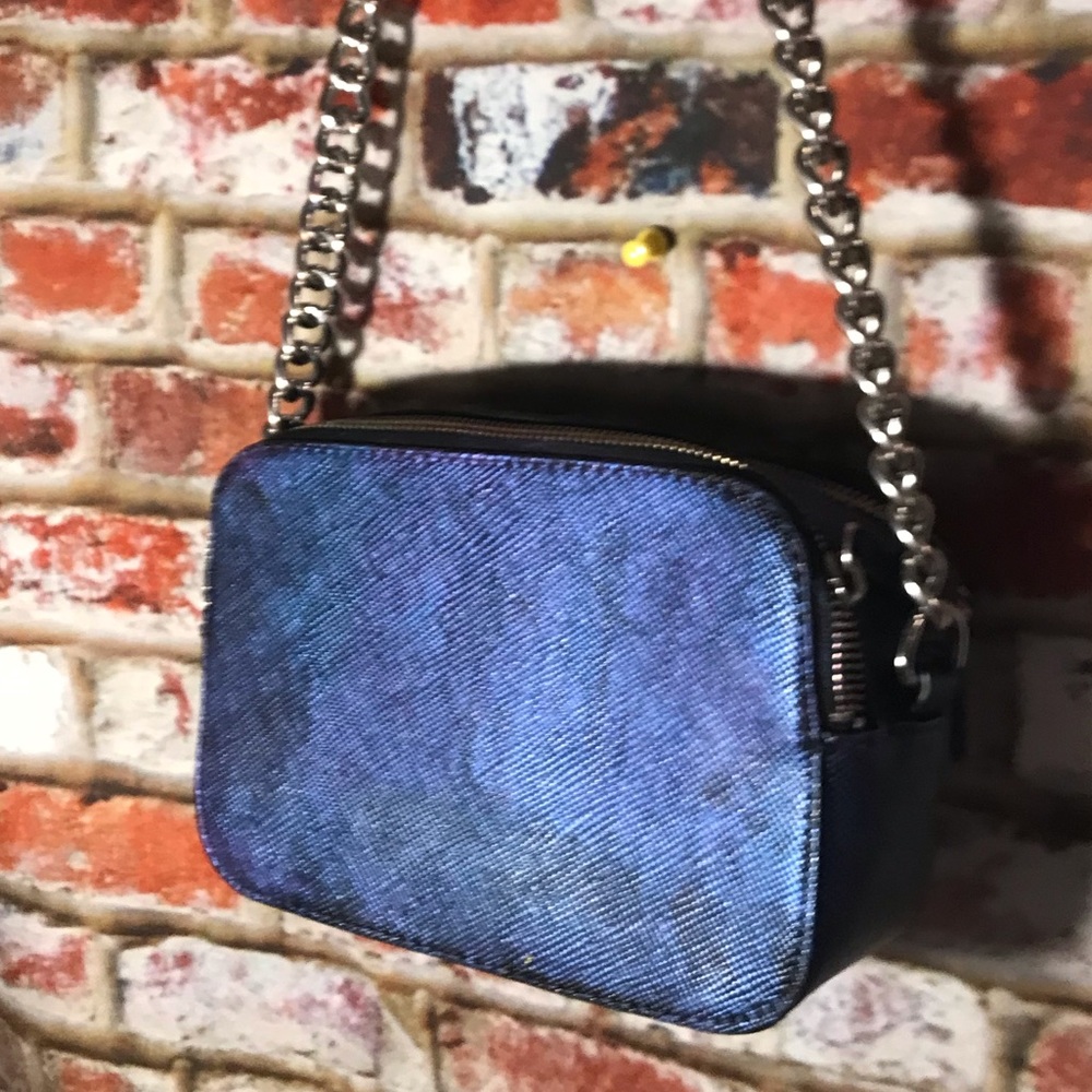 Guess Multi Colorful Metallic Leather Chained Crossbody Bag - Picture 4 of 16